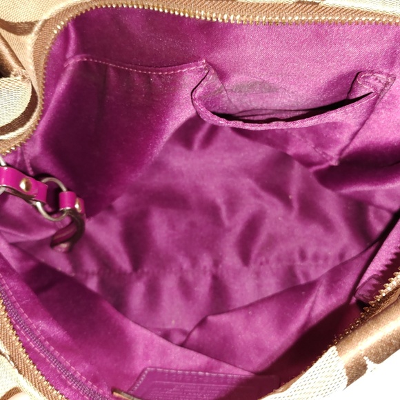 Coach Signature Jacquard Satchel - Picture 8 of 13